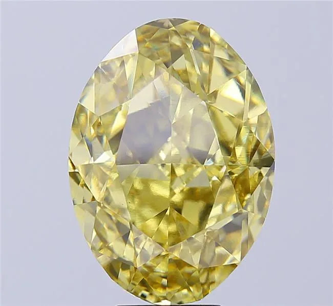 9.58ct Oval Lab Grown Diamond (Colour Fancy Intense Yellow, Clarity VS1, IGI Certified)