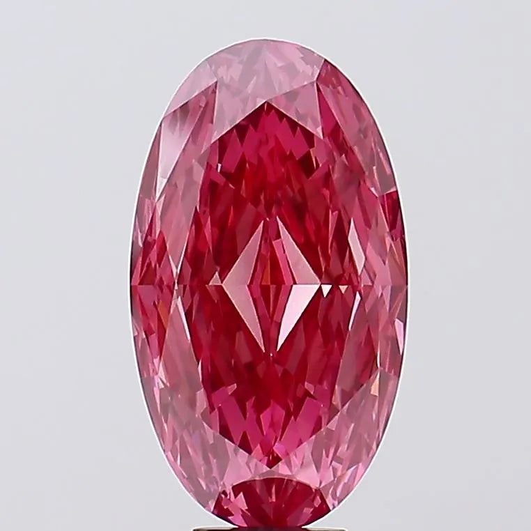 9.60ct Oval Lab Grown Diamond (Colour Fancy Vivid Pink, Clarity VS1, IGI Certified)