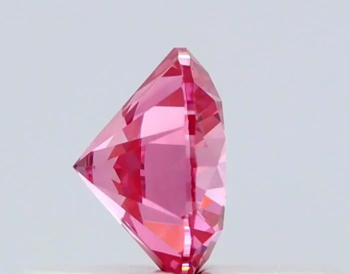 0.30ct Round Natural Diamond (Colour Fancy Vivid Pink, Clarity IF, Cut EX, IGI Certified)
