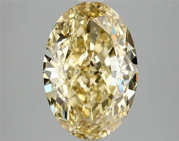 4.10ct Oval Lab Grown Diamond (Colour Fancy Intense Yellow, Clarity VVS2, IGI Certified)