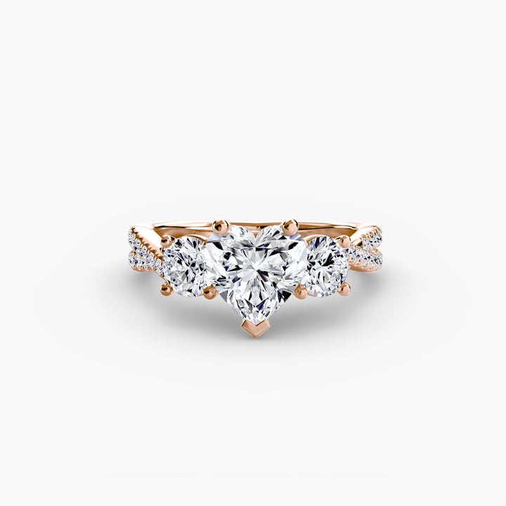 Three-Stone with Pavé Band 2
