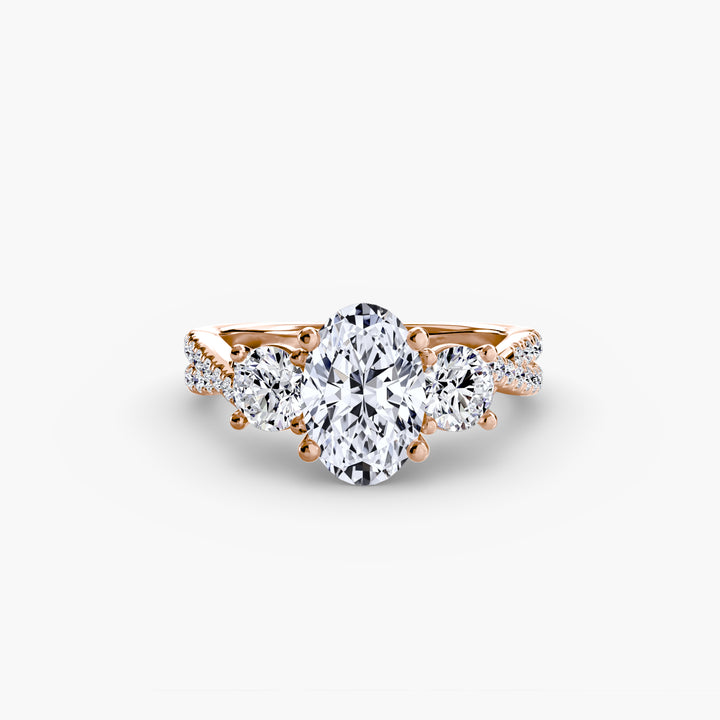 Three-Stone with Pavé Band 2