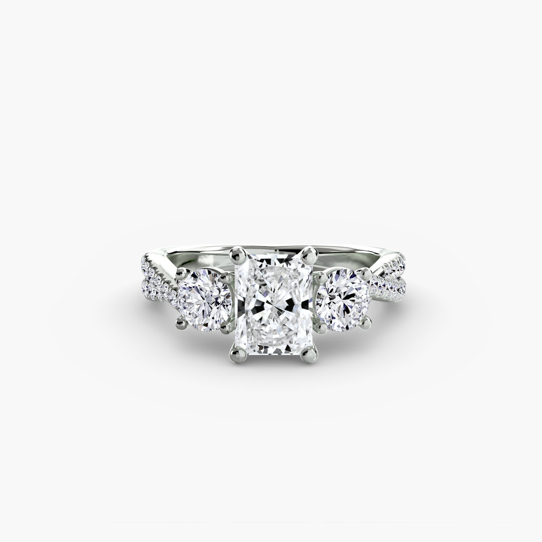 Three-Stone with Pavé Band 2