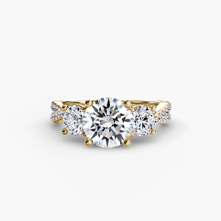 Three-Stone with Pavé Band 2