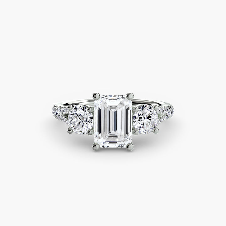 Three-Stone with Pavé Band 3
