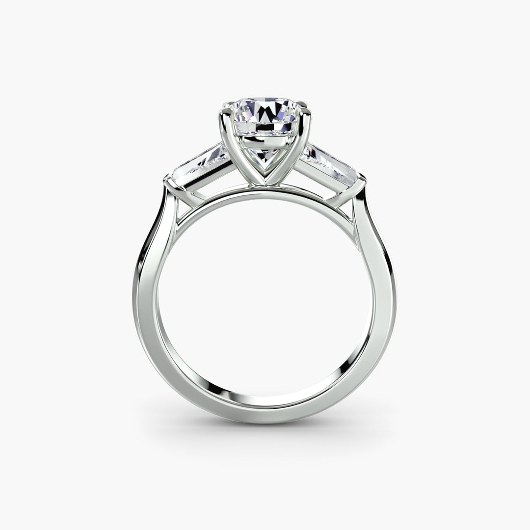 Three-Stone Ring (Baguette Side Stones)