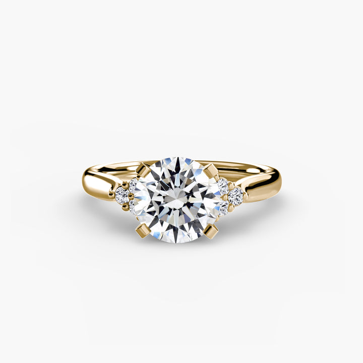 Solitaire with Cluster Shoulders 2